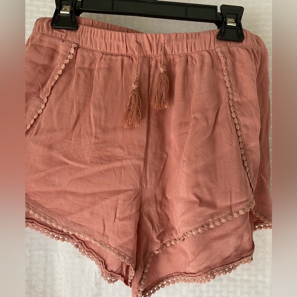 H&M soft shorts with lace edges